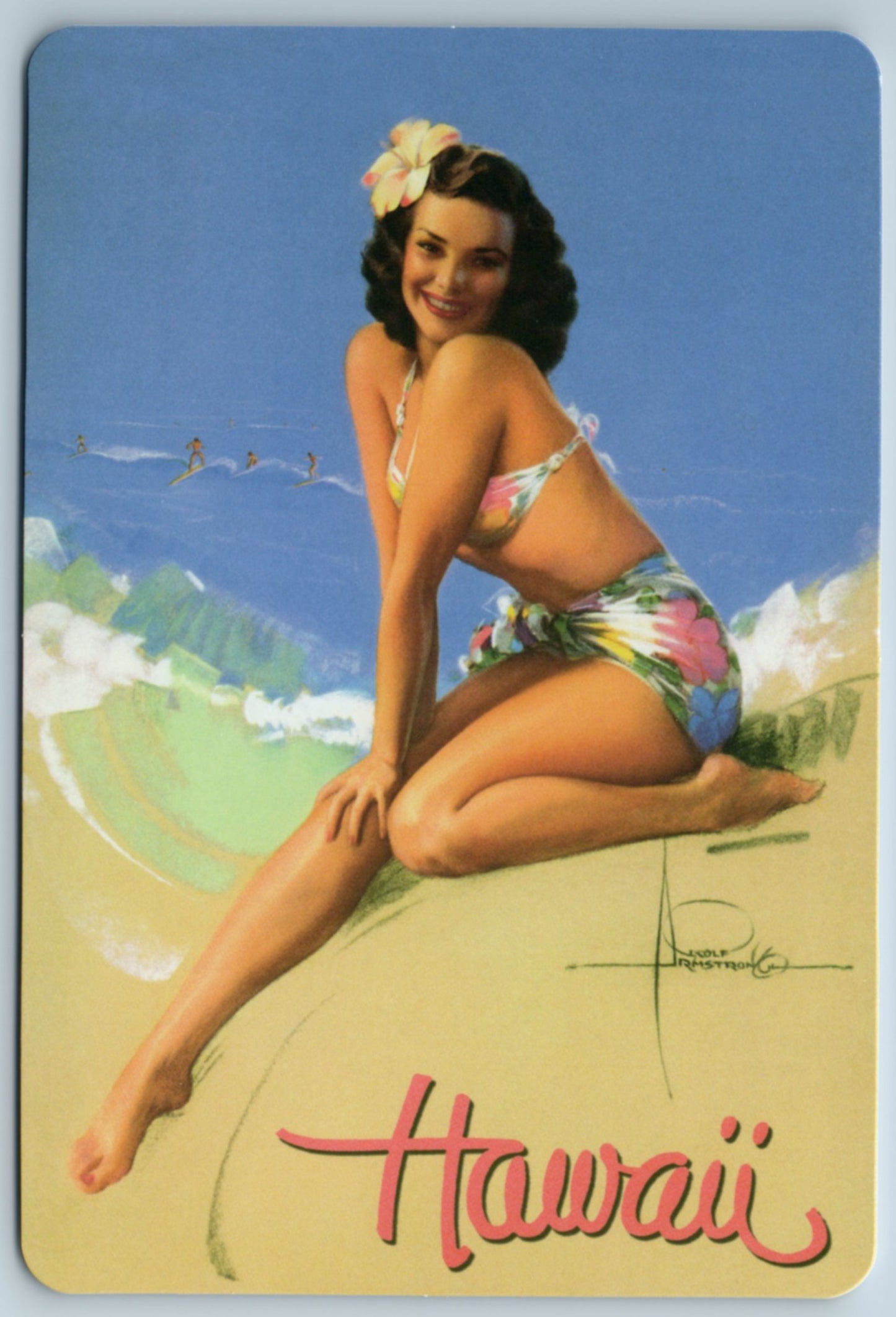 Aloha Hawaii - Waikiki - Vintage Hawaiian Art - Box Set of 10 Hawaii Postcards