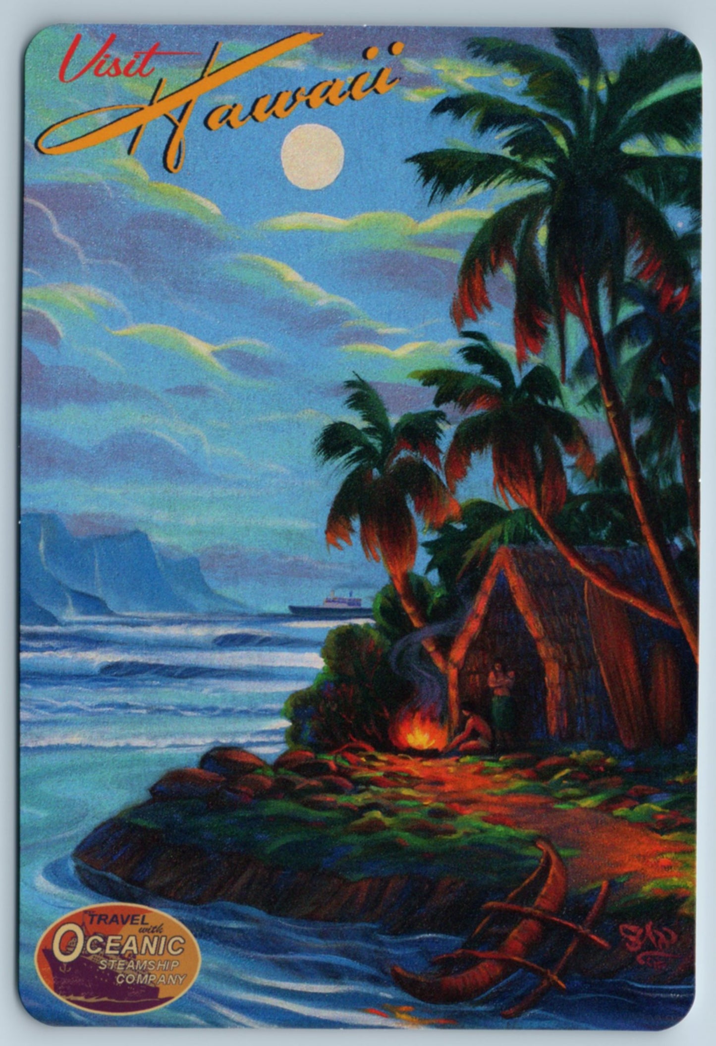 Hawaii - Isles of Enchantment - Rick Sharp Vintage Collection - Box Set of 10 Hawaii Postcards