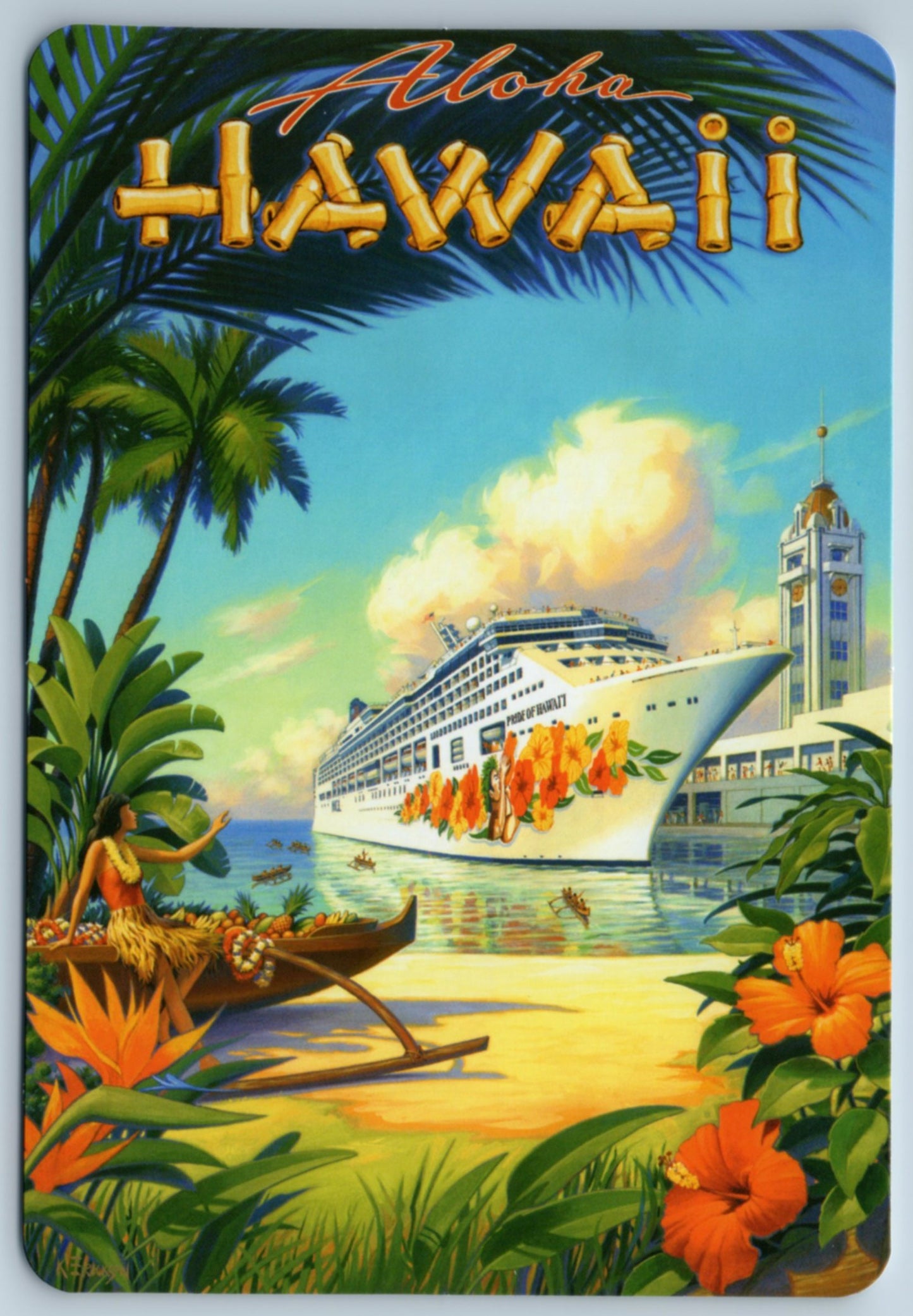 Aloha Hawaii - Collection Vol. 2 - By Kerne Erickson - Box Set of 10 Hawaii Postcards