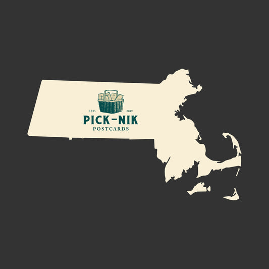 Massachusetts Pick-Nik Basket Surprise Unused 4X6 Postcards